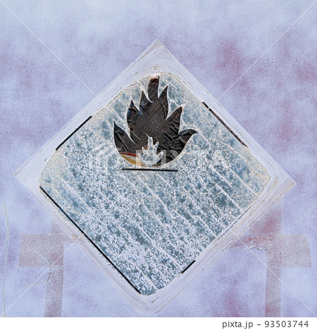 Faded Flammable Sign Faded Flammable Sign 93503744