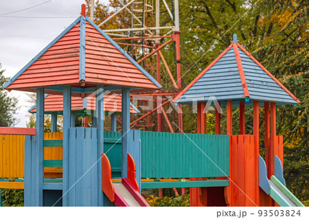 Wooden Castle Playground Structure 93503824
