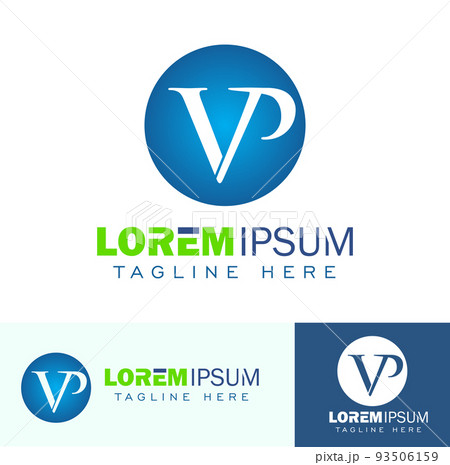 VP Monogram Initial Logo Sign VP Monogram Initial Logo Sign 93506159