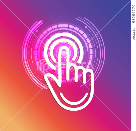 pointing hand click symbol logo sign 93506570