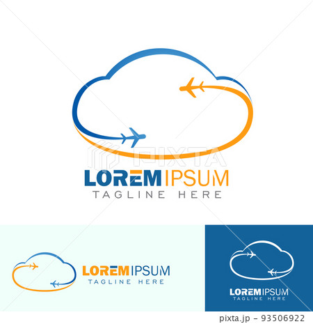 Cloud Plane Transport Logo Sign 93506922