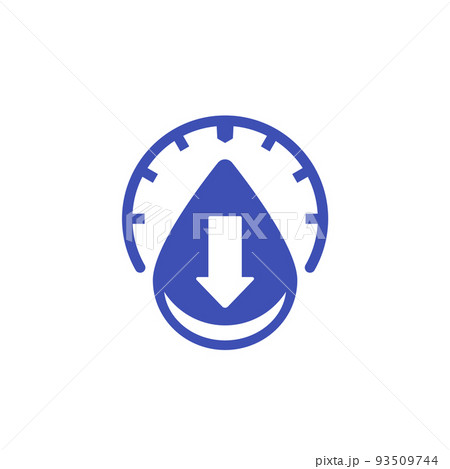low water level icon with a drop low water level icon with a drop 93509744