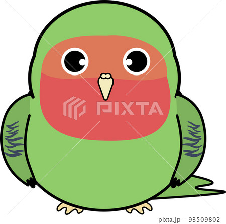 かわいいコザクラインコのキャラクター 93509802
