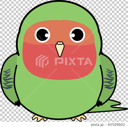 かわいいコザクラインコのキャラクター 93509802