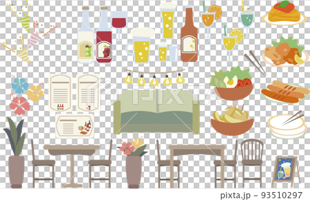 Fun home drinking & beer garden & drinking party & festival flat material set 93510297