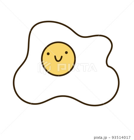 Cute fried egg hand-drawn Cute fried egg hand-drawn 93514017