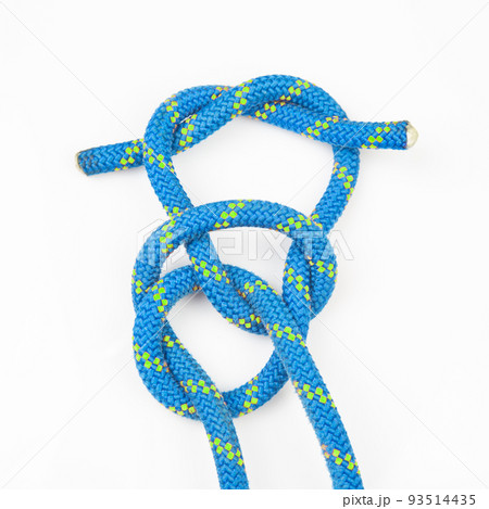 durable colored rope for climbing equipment on a white background 93514435