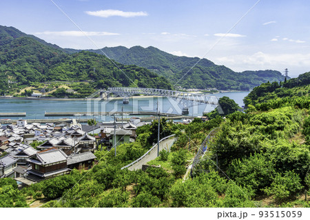 安芸灘とびしま海道 豊島 豊浜地区と豊浜大橋 広島県呉市 安芸灘とびしま海道 豊島 豊浜地区と豊浜大橋 広島県呉市 93515059