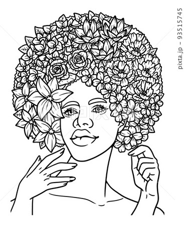woman coloring page