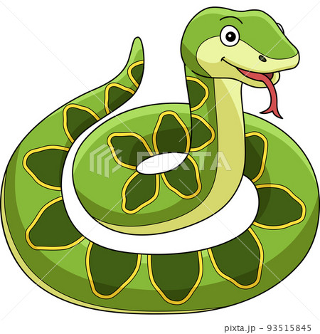 Viper Animal Cartoon Colored Clipart Illustration 93515845