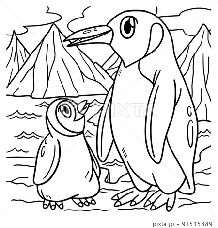 coloring pages of penguins for preschoolers