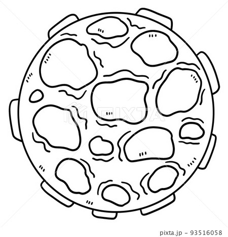 Planet Isolated Coloring Page for Kids 93516058