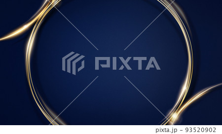 金色の装飾と濃紺の背景 93520902