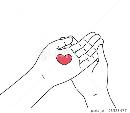 両手の中のハート 93523477