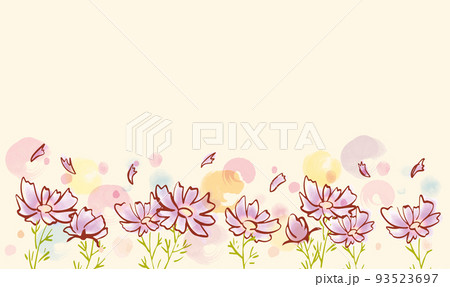コスモスイメージの背景イラスト コスモスイメージの背景イラスト 93523697