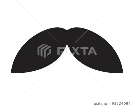 Set of Hipster Mustache icon. Barber symbol silhouette isolated on white background.  Concept of barbershop, party, man's holiday. Vector illustration for Website page and mobile app design.  Set of Hipster Mustache icon. Barber symbol silhouette isolated on white background.  Concept of barbershop, party, man's holiday. Vector illustration for Website page and mobile app design.  93524094