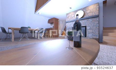 暖炉があるリビングルーム 暖炉があるリビングルーム 93524637