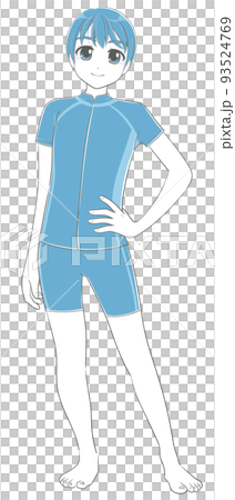 セパレートの水着を着た中高生 セパレートの水着を着た中高生 93524769