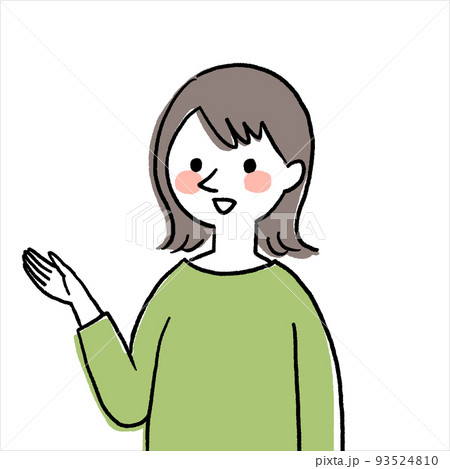 案内している女性 案内している女性 93524810