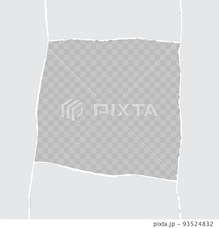 Realistic vector torn paper with ripped edges with space for text. Vector 93524832