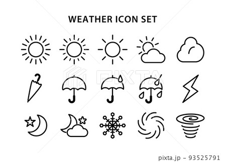 天気のアイコンセット 天気のアイコンセット 93525791