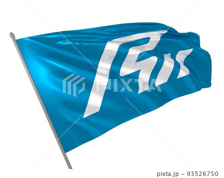 Proud flag of Ishikawa Prefecture of Japan fluttering in the wind. 3d illustration 93526750