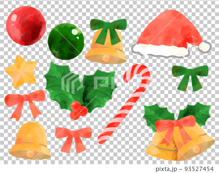 Christmas accessory material, hand-painted watercolor style Christmas accessory material, hand-painted watercolor style 93527454