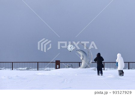 冬の北海道稚内市の風景 冬の北海道稚内市の風景 93527929