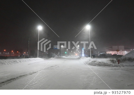 冬の北海道稚内市の風景 93527970