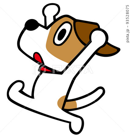 ジャックラッセルテリア犬　大慌てポーズ 93528075