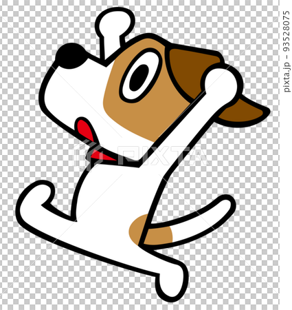 ジャックラッセルテリア犬　大慌てポーズ 93528075