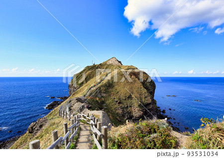 秋の神威岬 ( 10月 / 日本 北海道 積丹町 )の写真素材 [93531034