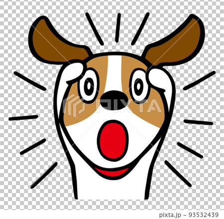 ジャックラッセルテリア犬　オーマイガー！ 93532439
