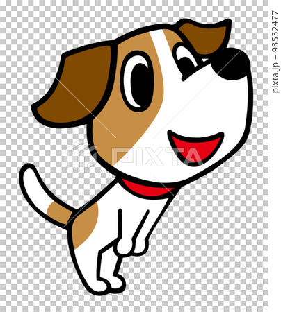 ジャックラッセルテリア犬 お辞儀挨拶ポーズ ジャックラッセルテリア犬 お辞儀挨拶ポーズ 93532477