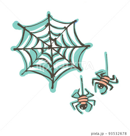ハロウィンにカラフルクモ ハロウィンにカラフルクモ 93532678