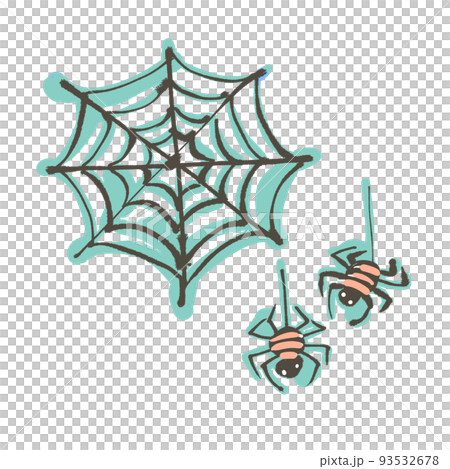 ハロウィンにカラフルクモ ハロウィンにカラフルクモ 93532678