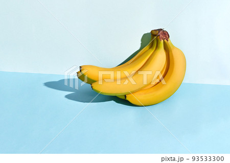 Banana fresh isolated on blue on blue Banana fresh isolated on blue on blue 93533300