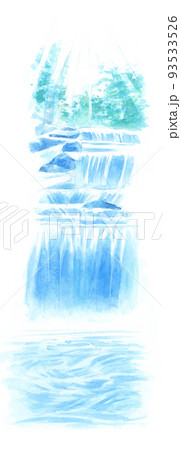 水彩画：川 93533526