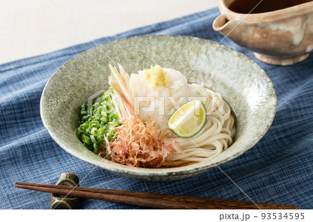 夏の定番！冷やしぶっかけうどん 93534595