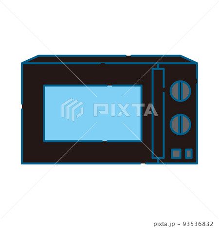 黒い電子レンジのアイコンイラスト 黒い電子レンジのアイコンイラスト 93536832