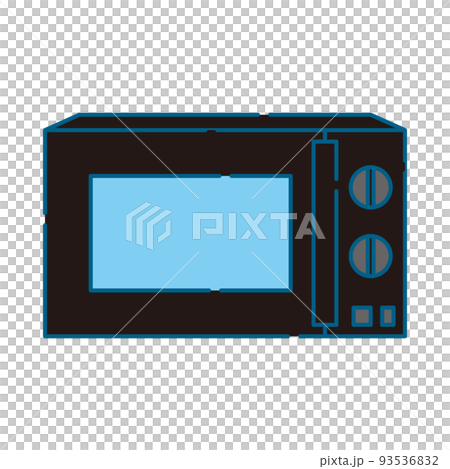 黒い電子レンジのアイコンイラスト 黒い電子レンジのアイコンイラスト 93536832