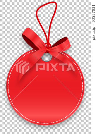 Red Label with Bow - Stock Illustration [93537031] - PIXTA