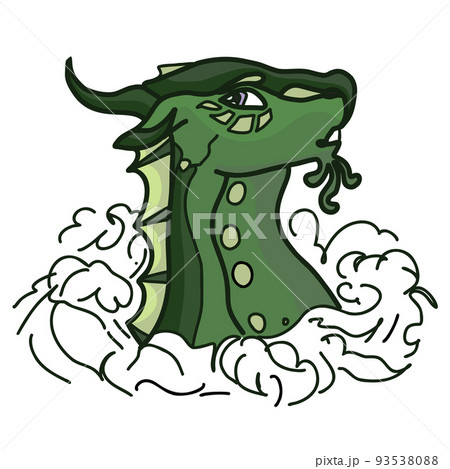 Vector illustration of a stylized dragon. Fabulous creature in cartoon style for design Vector illustration of a stylized dragon. Fabulous creature in cartoon style for design 93538088