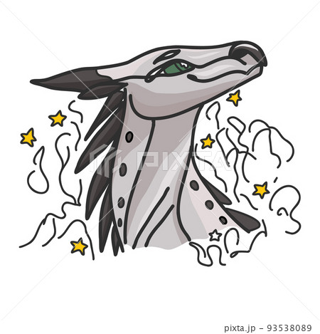 Vector illustration of a stylized dragon. Fabulous creature in cartoon style for design Vector illustration of a stylized dragon. Fabulous creature in cartoon style for design 93538089