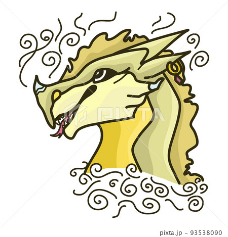 Vector illustration of a stylized dragon. Fabulous creature in cartoon style for design Vector illustration of a stylized dragon. Fabulous creature in cartoon style for design 93538090