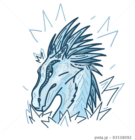 Vector illustration of a stylized dragon. Fabulous creature in cartoon style for design Vector illustration of a stylized dragon. Fabulous creature in cartoon style for design 93538092