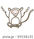 Cute outlined jungle and woodland animal for kids. Coloring vector illustration set. 93538135