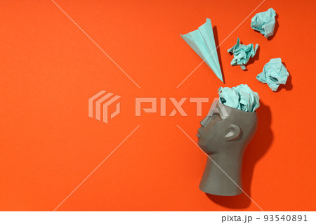 Concept of problems with memory, amnesia, space for text 93540891