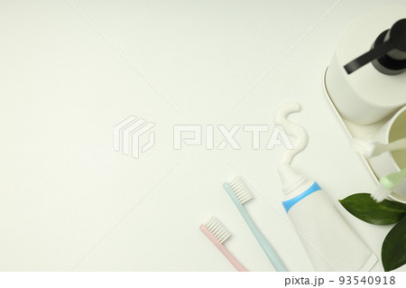 Concept of tooth or oral care, space for text 93540918