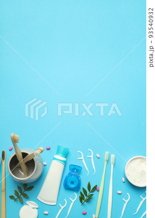 Concept of tooth or oral care, space for text 93540932